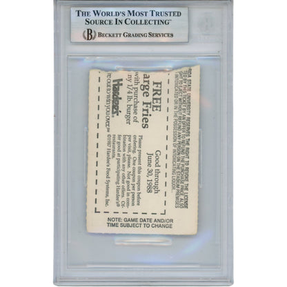 Deion Sanders Autographed Florida State Seminoles 1987 Ticket Stub (BAS)