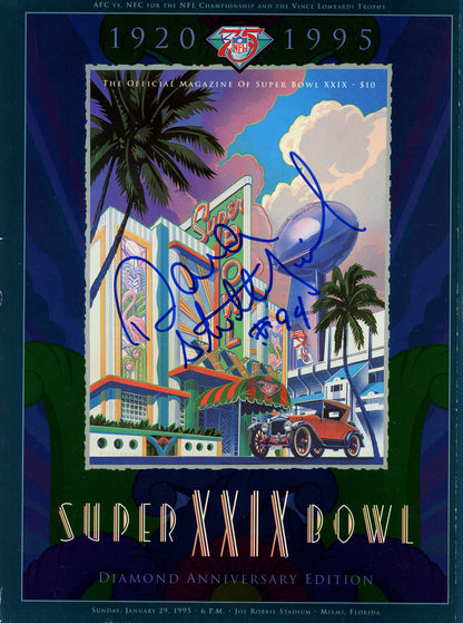 Dana Stubblefield Autographed Super Bowl XXIX Official Program (Beckett)