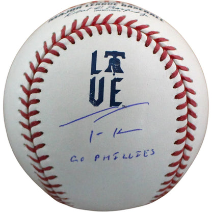 Trea Turner Philadelphia Phillies Autographed Baseball ("Go Phillies" Insc)