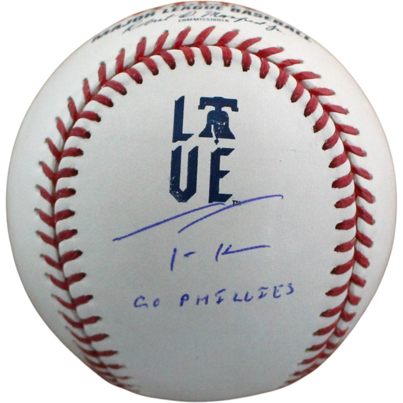 Trea Turner Philadelphia Phillies Autographed Baseball ("Go Phillies" Insc)