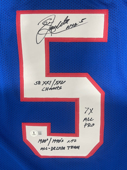 Sean Landeta Signed New York Giants Custom Football Jersey (Beckett COA)