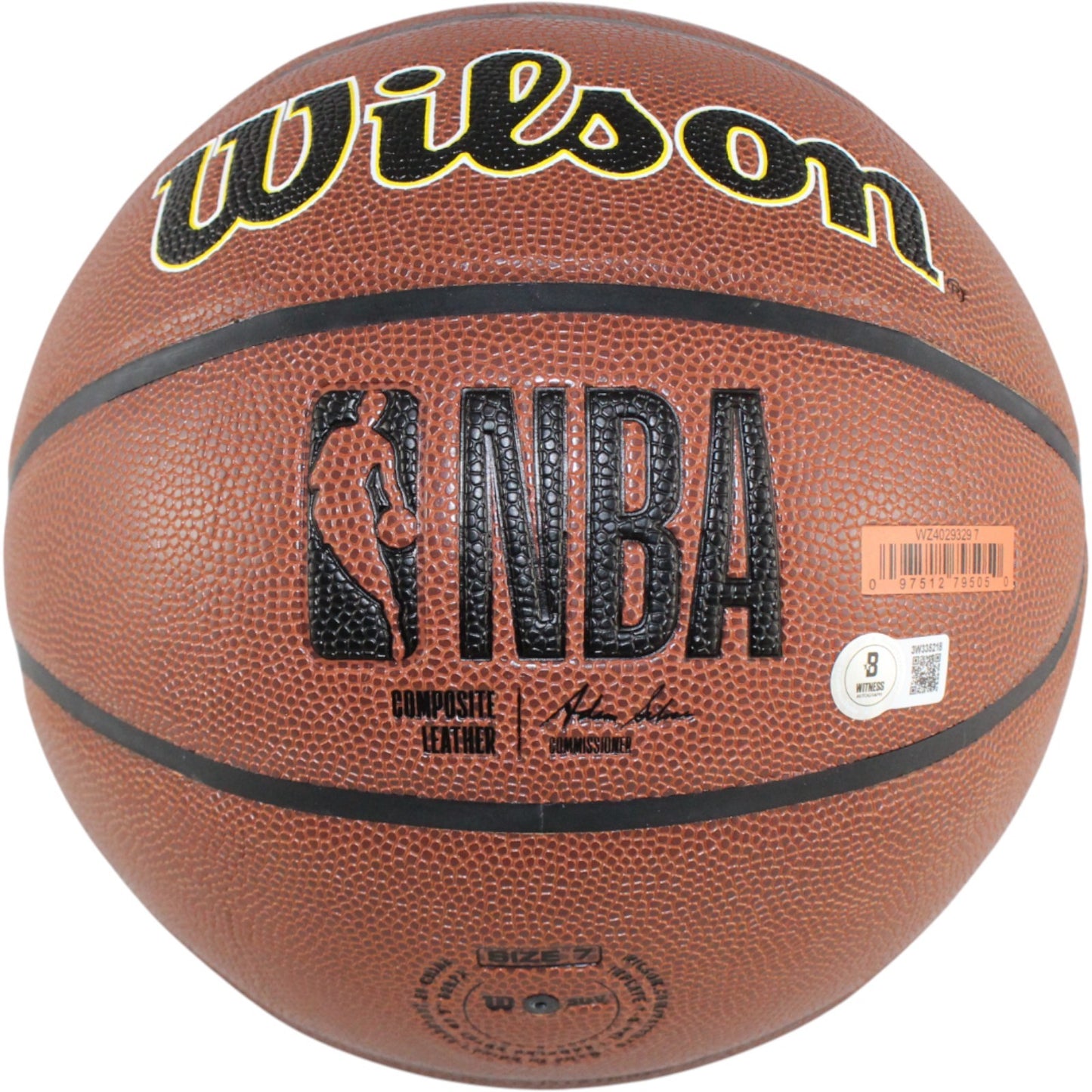 John Stockton Signed Utah Jazz Wilson Logo Basketball