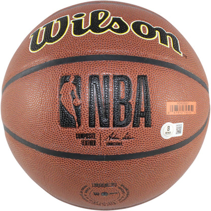 John Stockton Signed Utah Jazz Wilson Logo Basketball