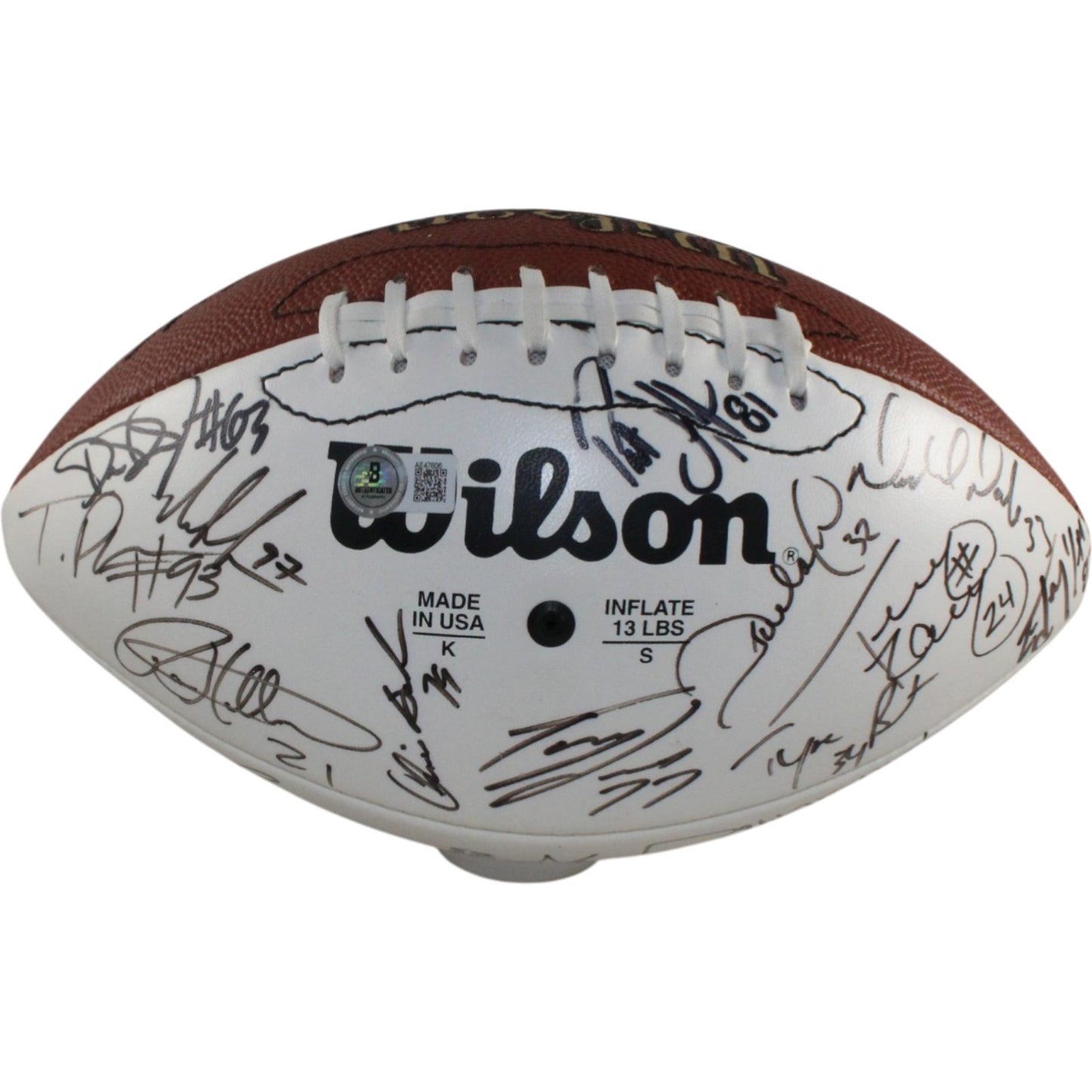 Butkus, Dorsett & More Multi-Signed NFL Hall of Fame Logo Football
