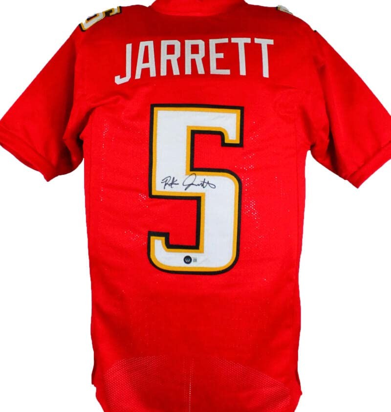 Rakim Jarrett Autographed Red Custom College Jersey