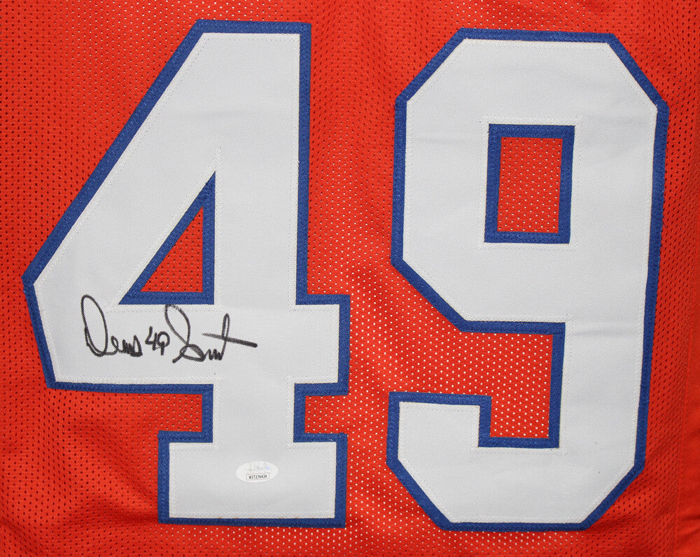 Dennis Smith Denver Broncos Autographed Custom Orange Jersey