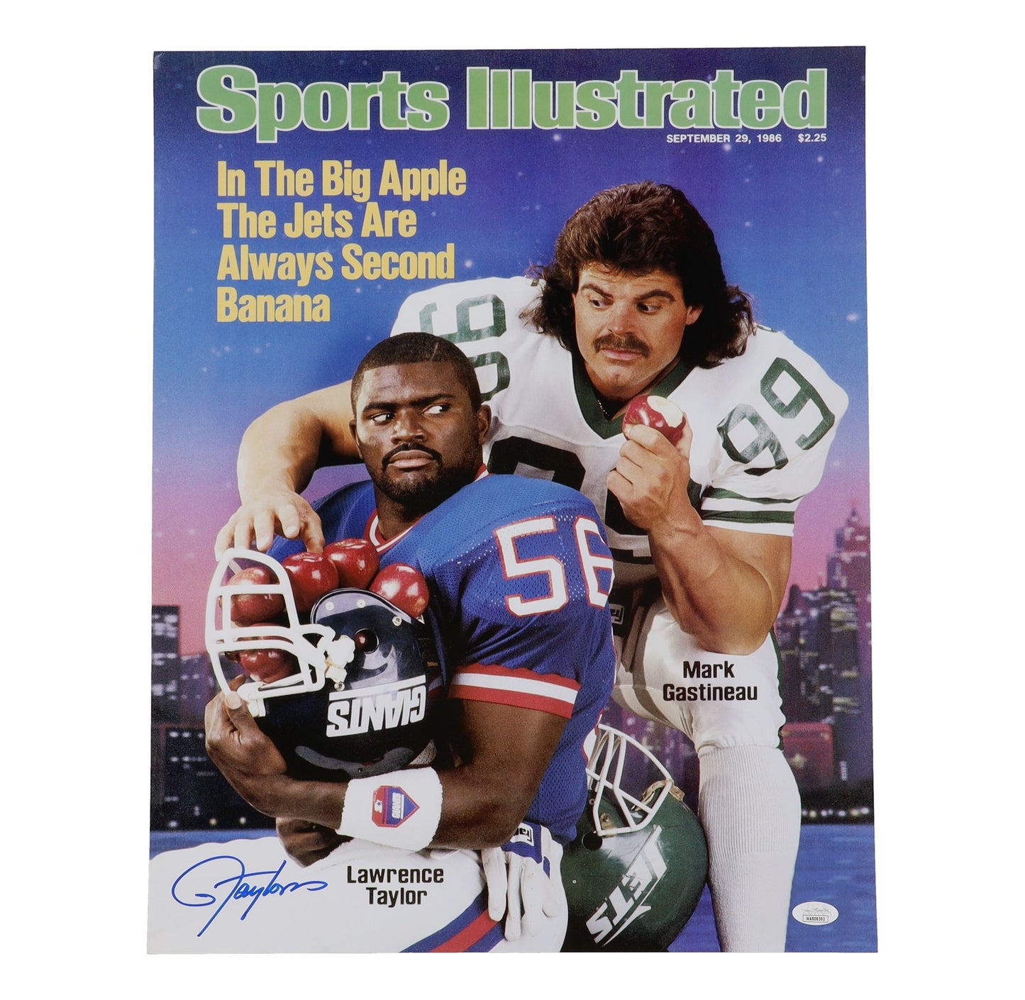 Lawrence Taylor Autographed New York Giants 16x20 SI Cover Photo