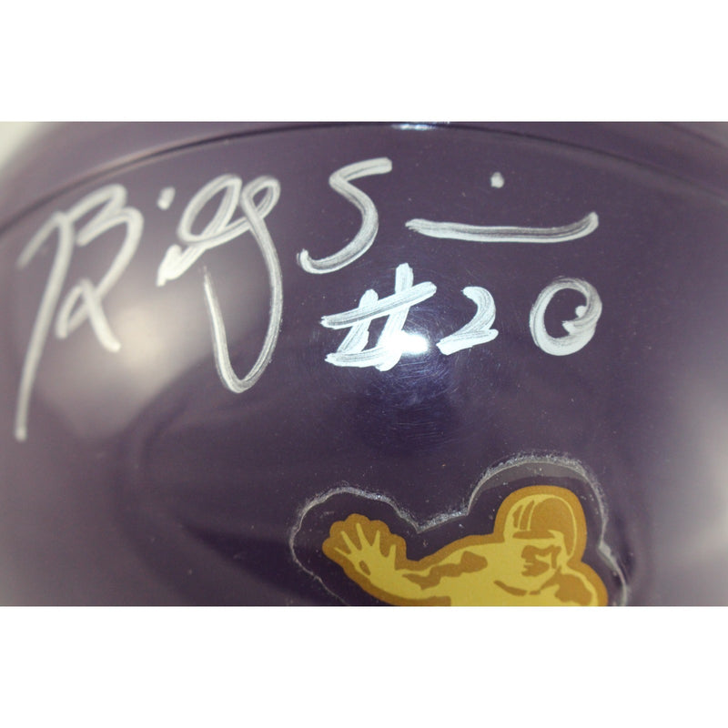 Billy Simms Signed Heisman Purple Mini Helmet (BAS COA)