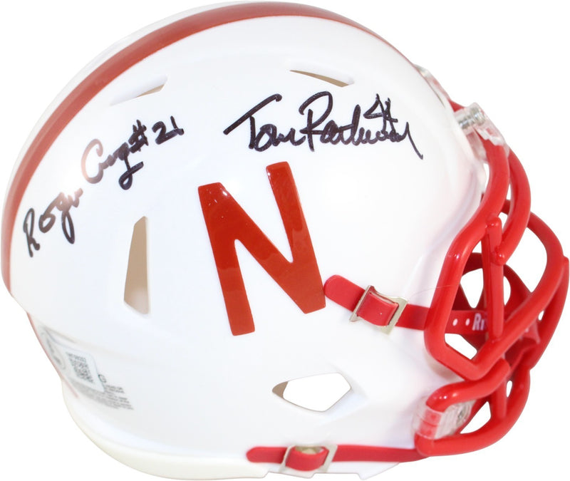 Tom Rathman & Roger Craig Signed Nebraska Cornhuskers Mini Helmet