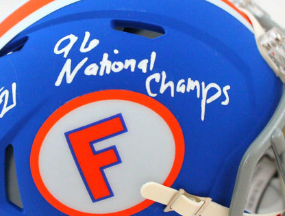 Fred Taylor Signed Florida Gators White Speed Mini Helmet Inscribed