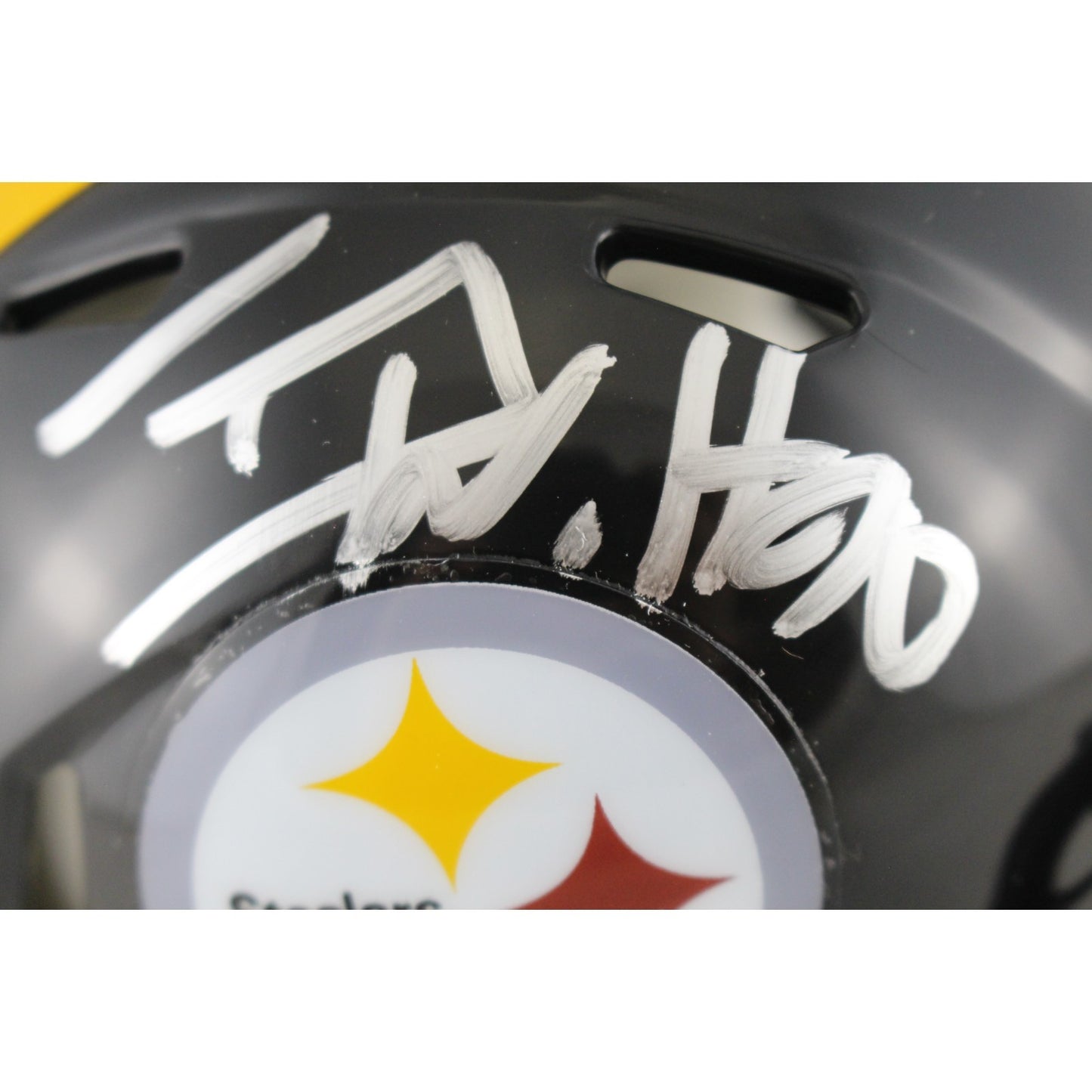 TJ Watt Pittsburgh Steelers Autographed Mini Helmet (Beckett Witnessed)