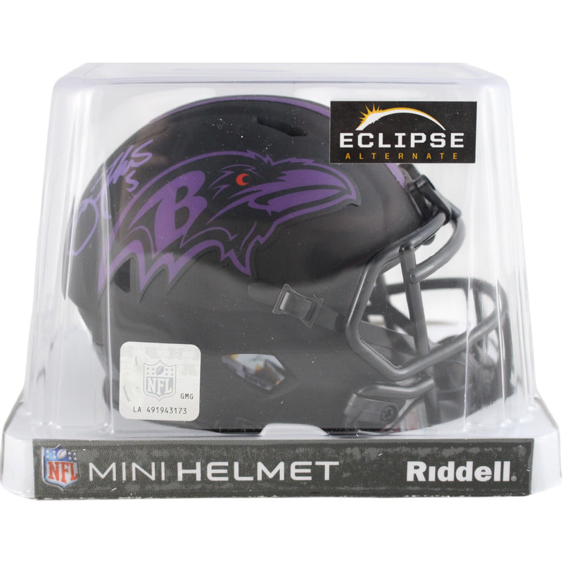 Joe Flacco Signed Baltimore Ravens Eclipse Mini Helmet