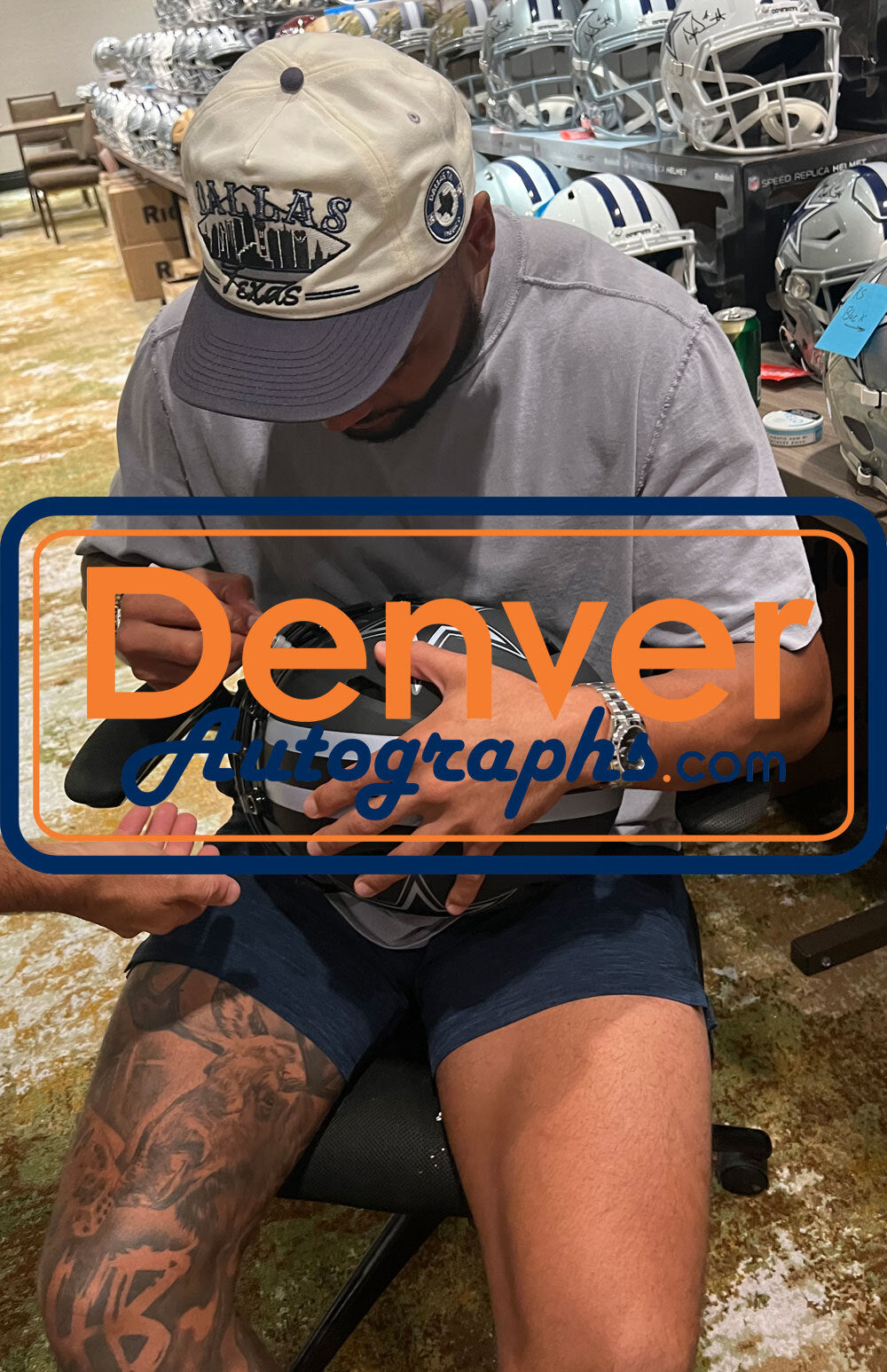 Dak Prescott Autographed Dallas Cowboys Full Size Authentic Eclipse Helmet