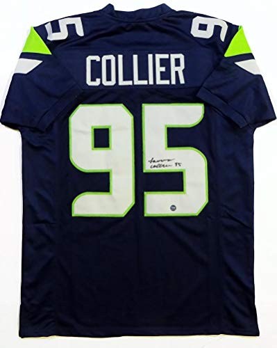 LJ Collier Autographed Blue Custom Jersey
