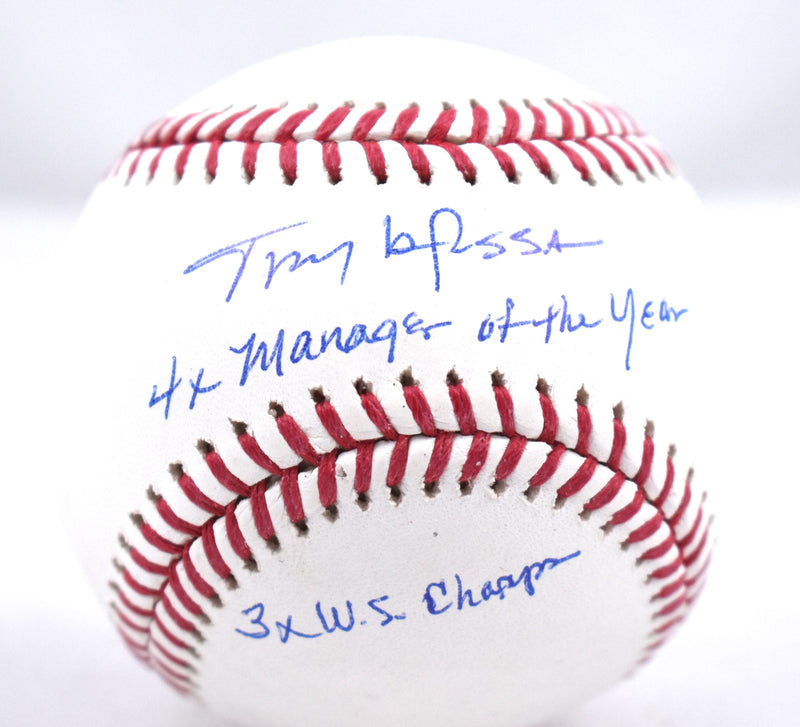 Tony La Russa Signed Official Major League Baseball w/ Inscriptions