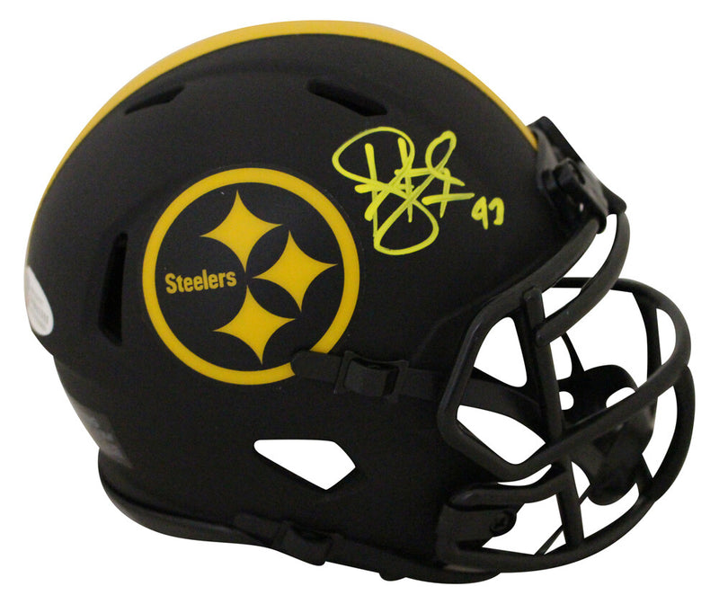 Troy Polamalu Signed Pittsburgh Steelers Eclipse Mini Helmet (Beckett COA)