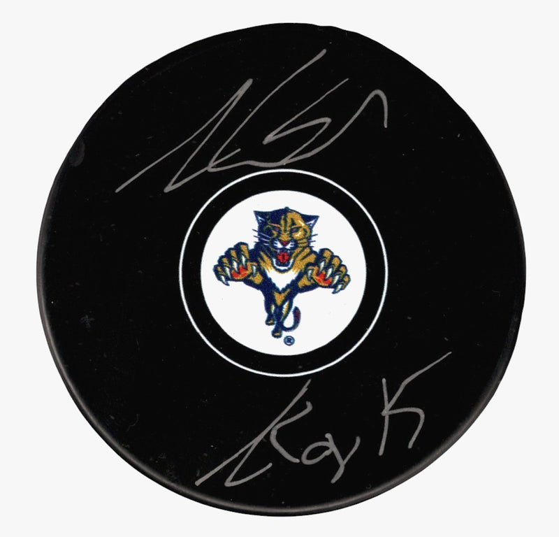 Aaron Ekblad Signed Florida Panthers Puck with "ROY 15" Inscription