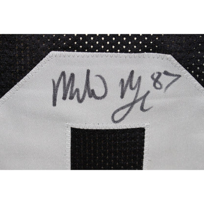 Michael Mayer Autographed Raiders Style Black Jersey "Raider Nation" BAS