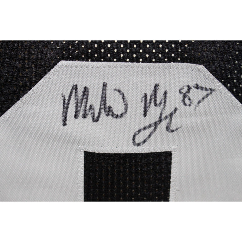 Michael Mayer Autographed Raiders Style Black Jersey "Raider Nation" BAS