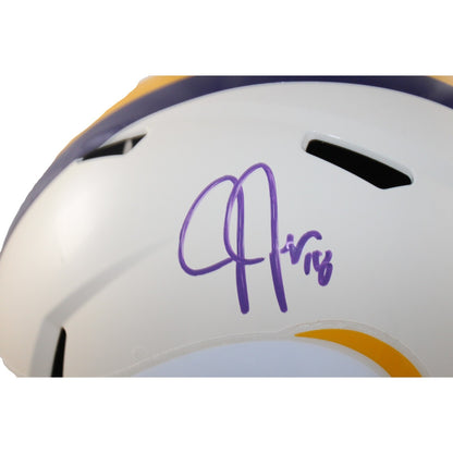 Justin Jefferson Minnesota Vikings Autographed Full Size Retro Replica Helmet