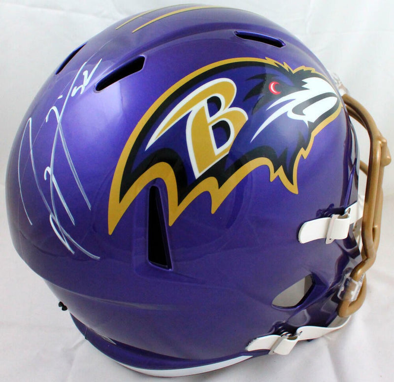 Ray Lewis Autographed Baltimore Ravens Full Size Flash Speed Helmet