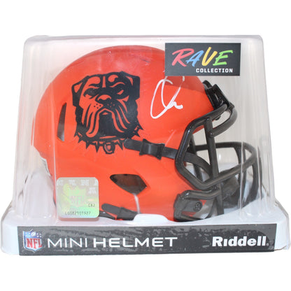 Quinshon Judkins Cleveland Browns Autographed Rave Mini Helmet