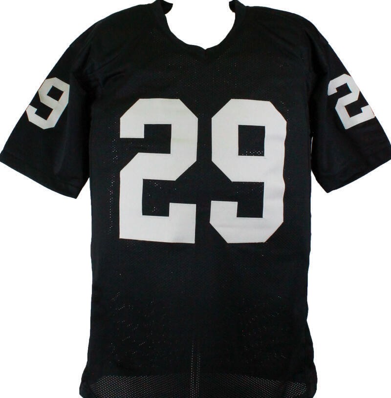 Eric Dickerson Autographed Black Custom Jersey with HOF Inscription
