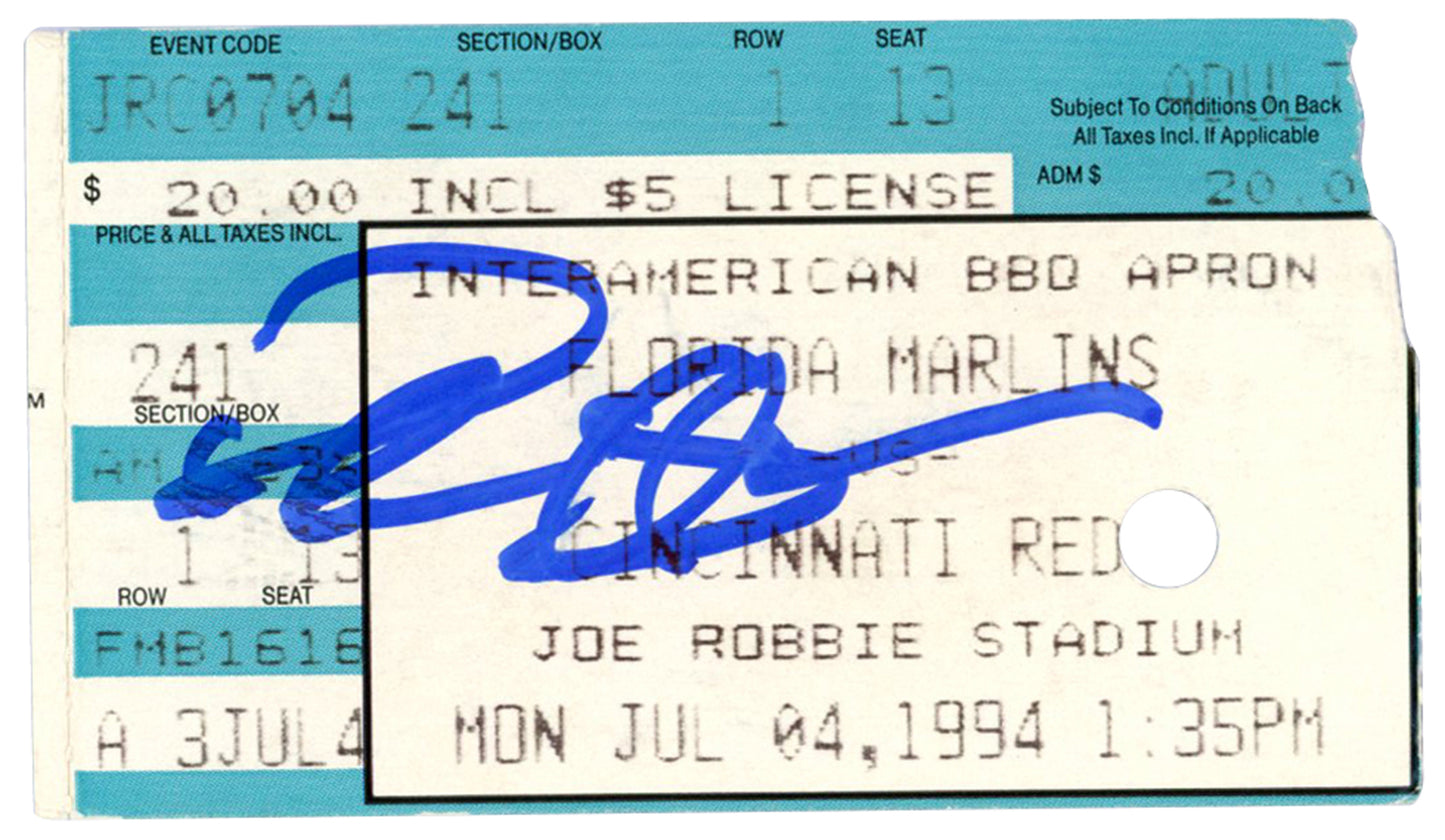 Deion Sanders Signed Cincinnati Reds 7/4/1994 Game Ticket Stub