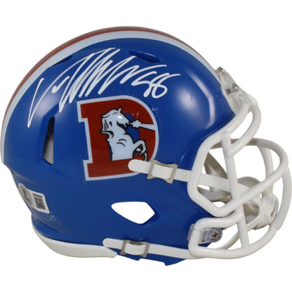 Von Miller Denver Broncos Autographed Throwback Mini Helmet (Beckett COA)