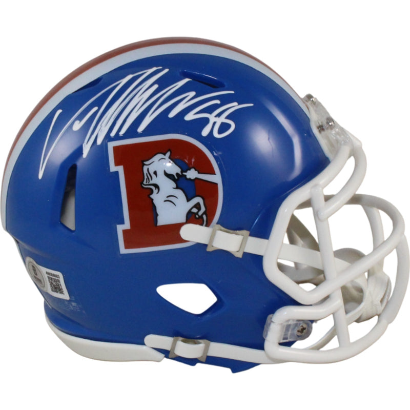 Von Miller Denver Broncos Autographed Throwback Mini Helmet (Beckett COA)