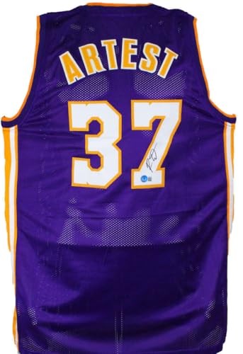 Ron Artest Signed Los Angeles Purple Custom Basketball Jersey