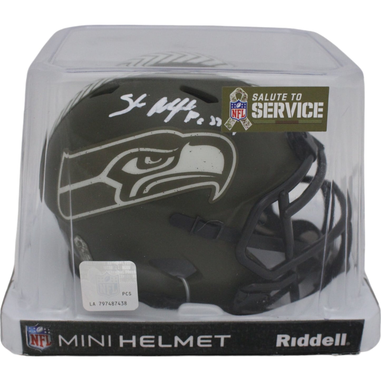 Shaun Alexander Signed Seattle Seahawks 2022 STS Mini Helmet (Beckett)
