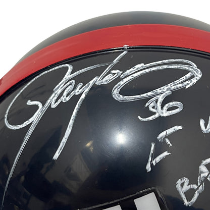 Lawrence Taylor Signed Giants Throwback Mini Helmet with "Bad MFer" Inscription