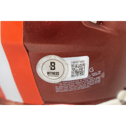 Nick Chubb Cleveland Browns Flash Speed Mini Helmet Beckett COA
