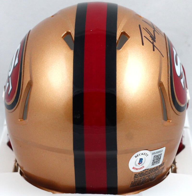 Frank Gore Signed San Francisco 49ers 1996-2008 Throwback Speed Mini Helmet