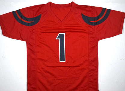 Stefon Diggs Autographed Red Custom Jersey
