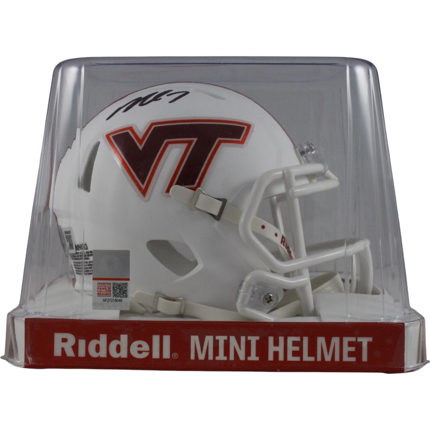 Michael Vick Signed Virginia Tech Hokies Speed White Mini Helmet