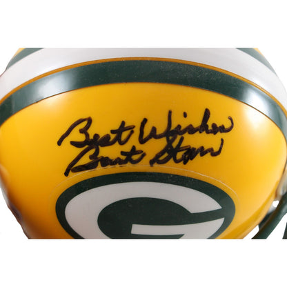 Bart Starr Signed Green Bay Packers VSR4 Mini Helmet