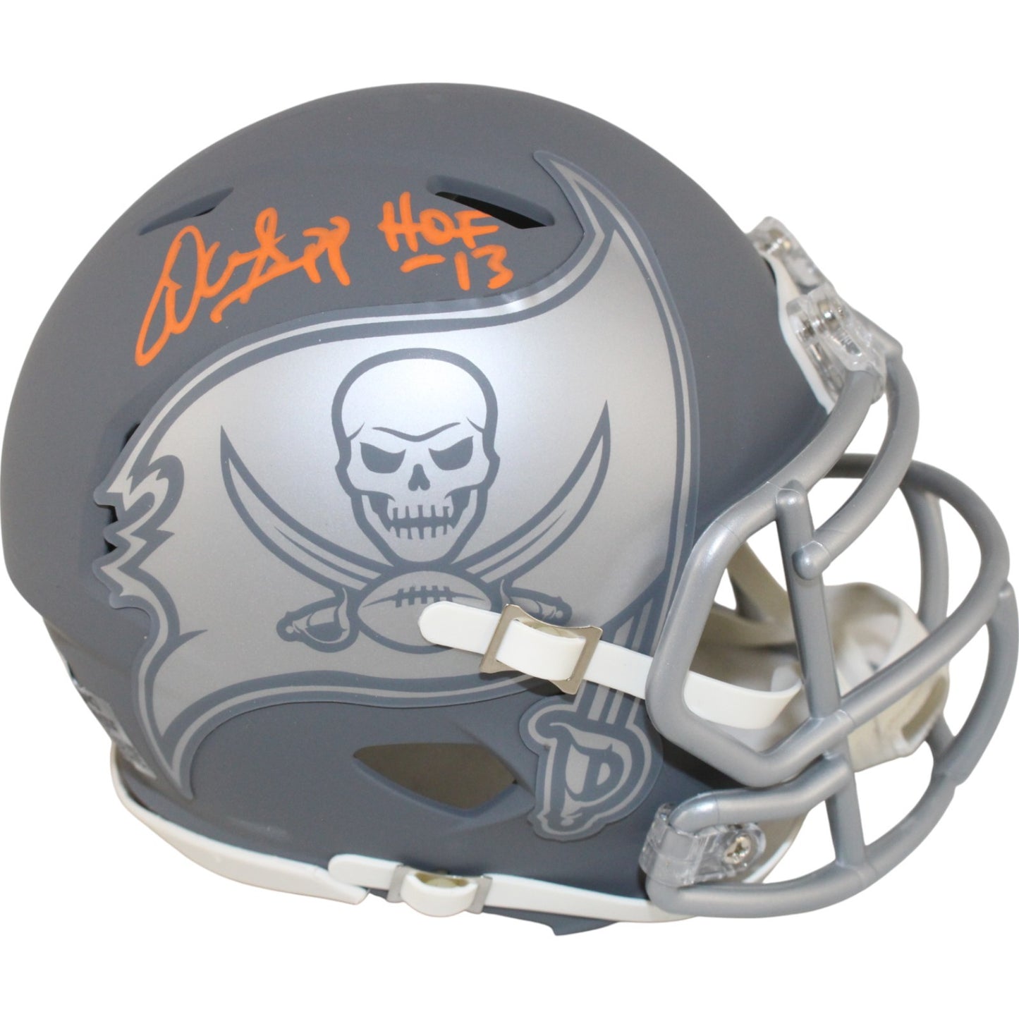 Warren Sapp Tampa Bay Buccaneers Signed Slate Mini Helmet