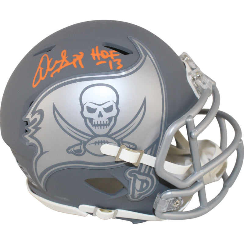 Warren Sapp Tampa Bay Buccaneers Signed Slate Mini Helmet