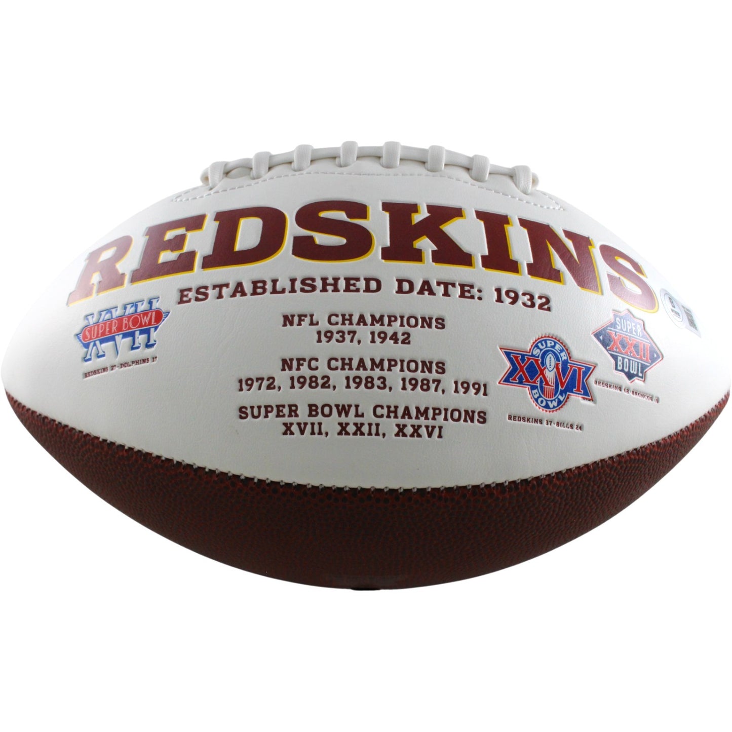 Russ Grimm Autographed Washington Redskins Logo Football (HOF Inscription)