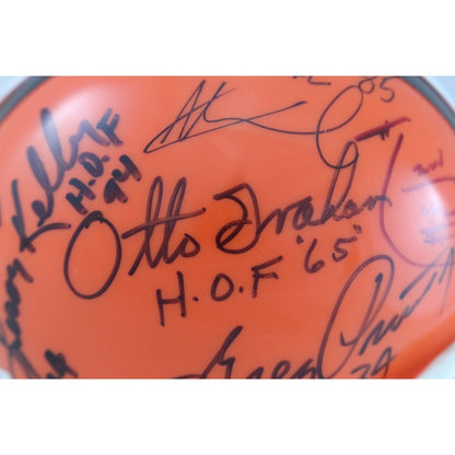 Cleveland Browns Legends Signed Mini Helmet (13 Signatures) BAS