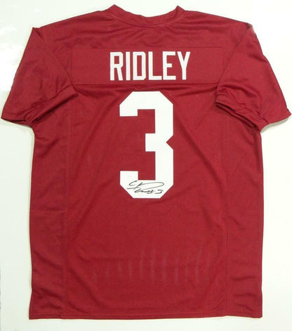 Calvin Ridley Signed Red Custom College-Style Football Jersey