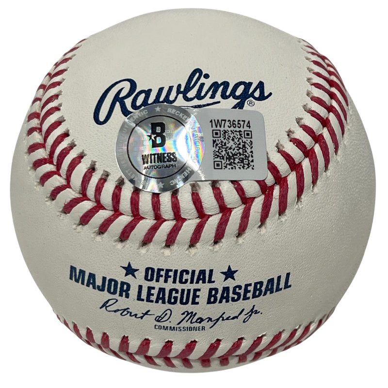 Devon White Signed Official Major League Baseball (3x WS Champs) Beckett