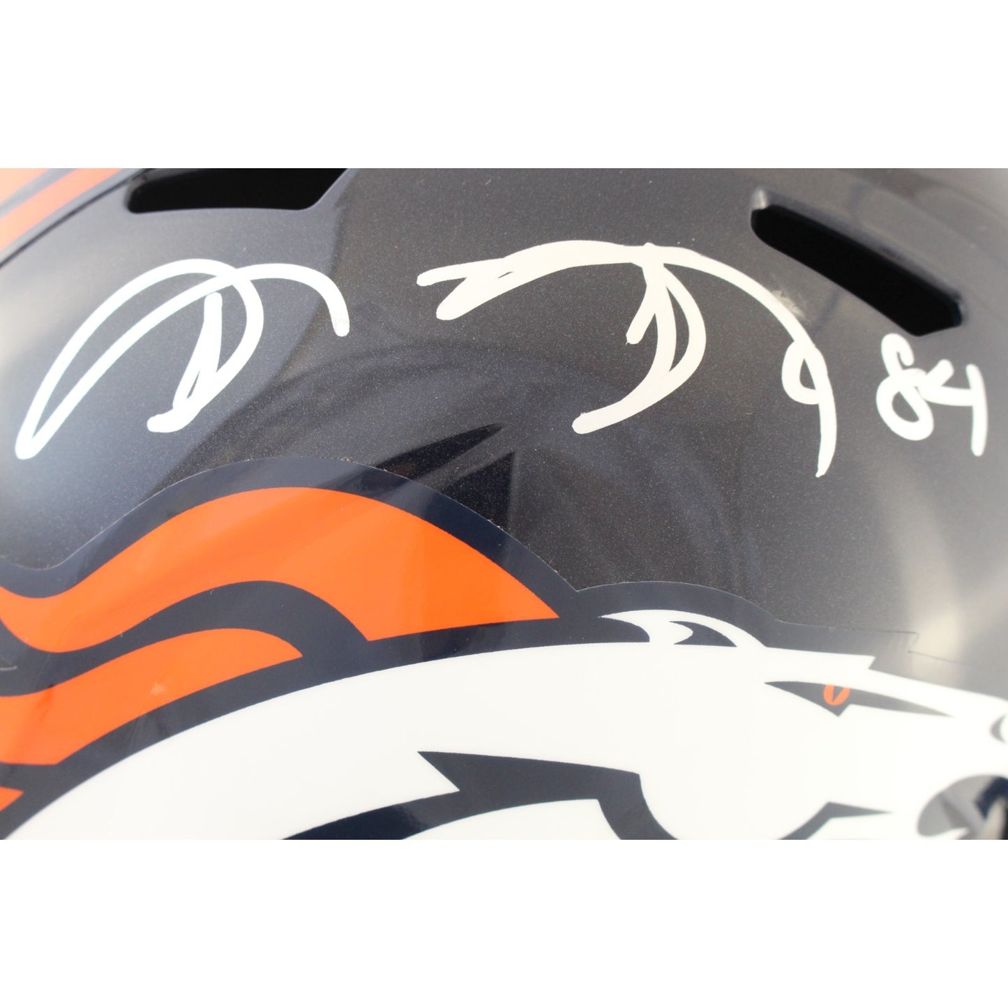 Shannon Sharpe Signed Denver Broncos Full Size Throwback Replica Helmet