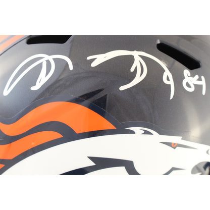 Shannon Sharpe Signed Denver Broncos Full Size Throwback Replica Helmet