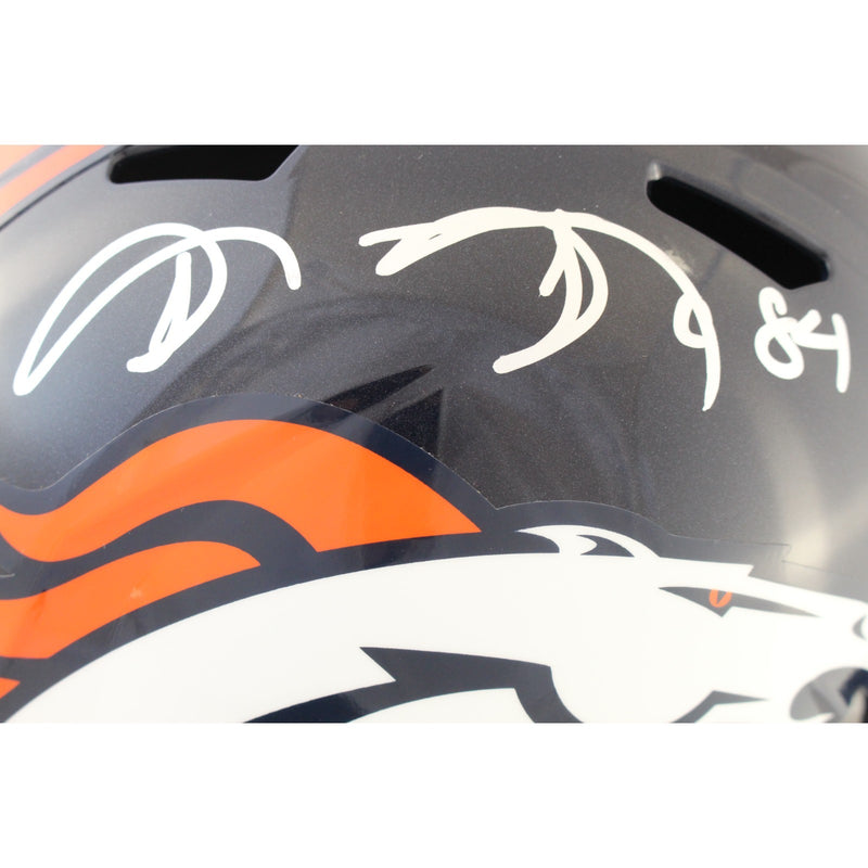 Shannon Sharpe Signed Denver Broncos Full Size Throwback Replica Helmet