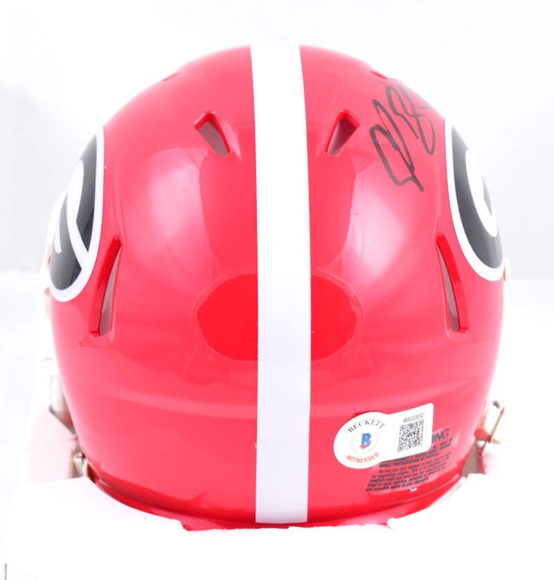 Champ Bailey Signed Georgia Bulldogs Black Speed Mini Helmet