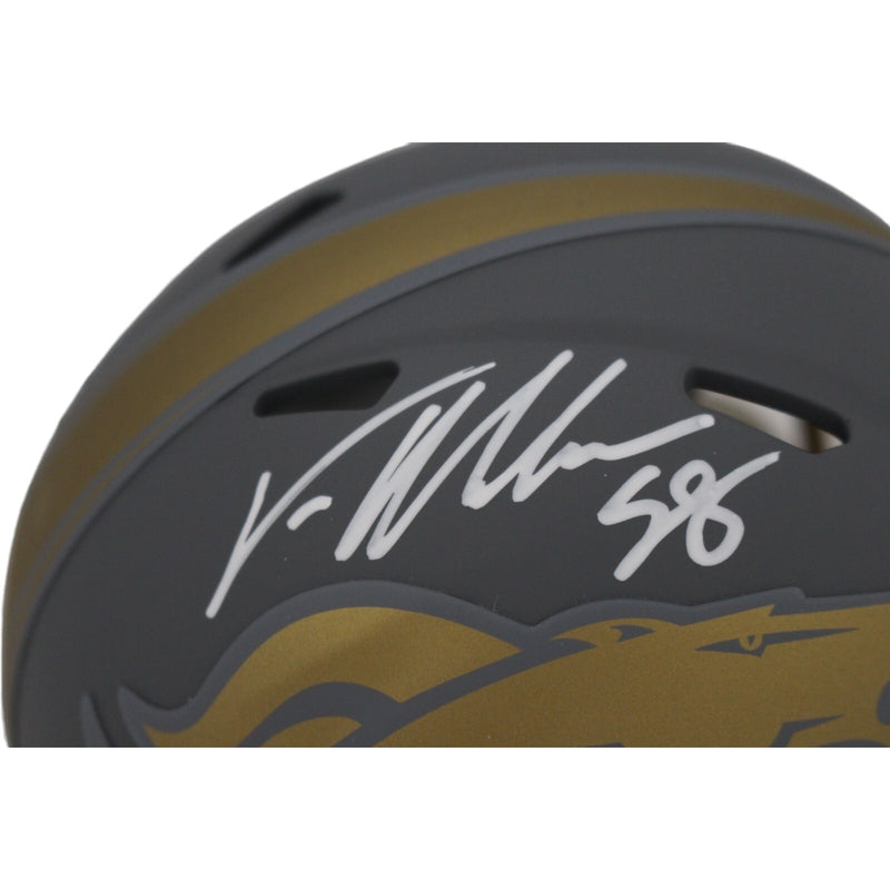 Von Miller Denver Broncos Autographed Slate Mini Helmet