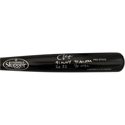Chuck Knoblauch Signed Louisville Slugger Bat - 4 Inscriptions